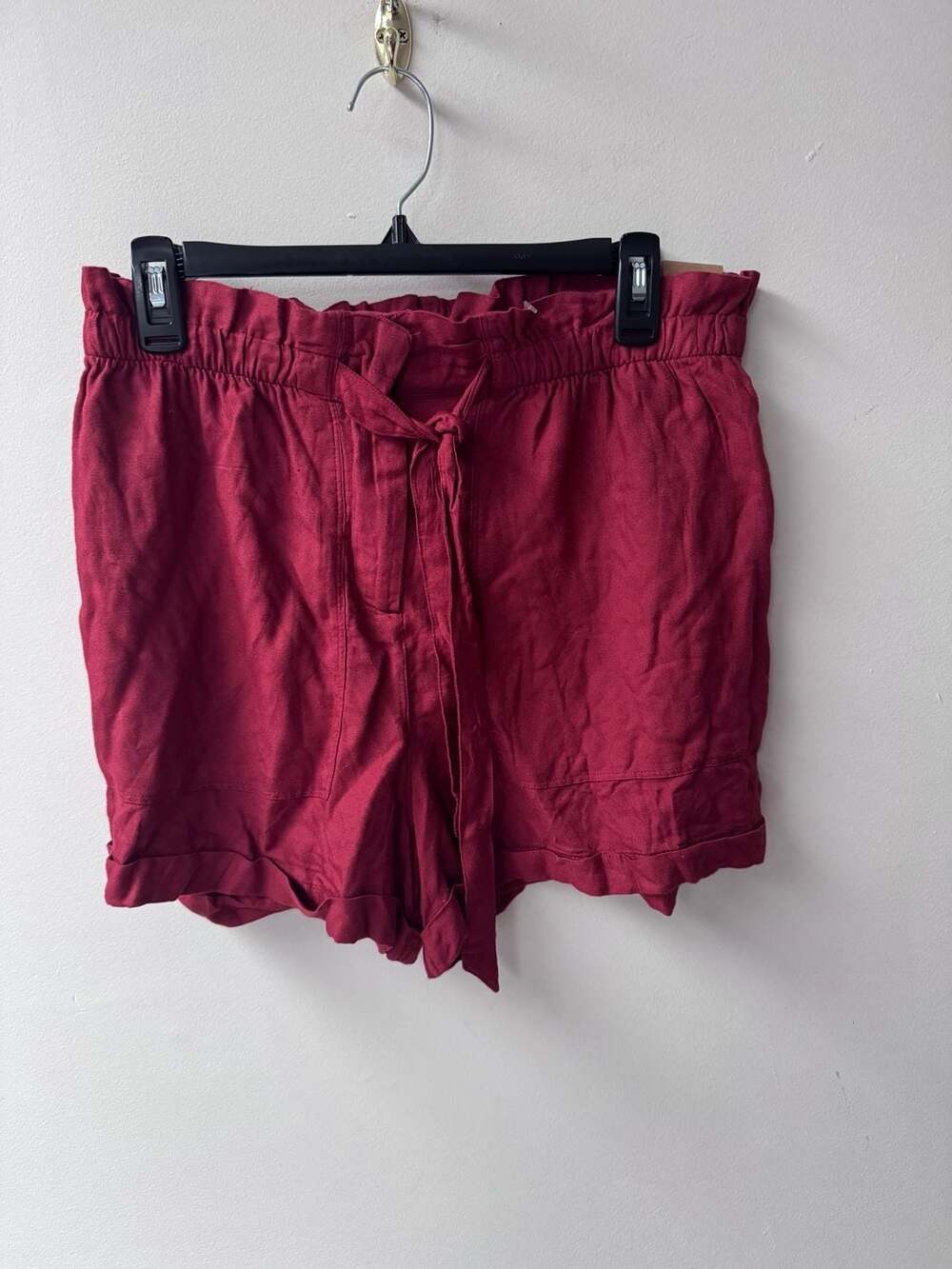 Hollister Paperbag Waist Shorts Red Size L